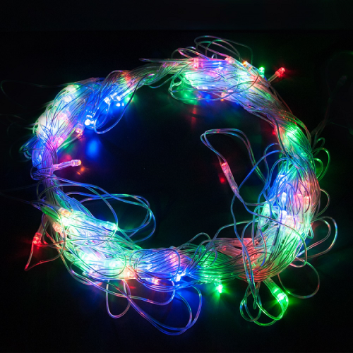 Гирлянда светодиодная "Сетка" Eurosvet 300-001 RGB IP20 1,5х1,5м фото Гирлянда светодиодная "Сетка" Eurosvet 300-001 RGB IP20 1,5х1,5м картинка